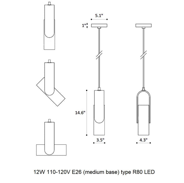 Nastro Orientable Pendant Light