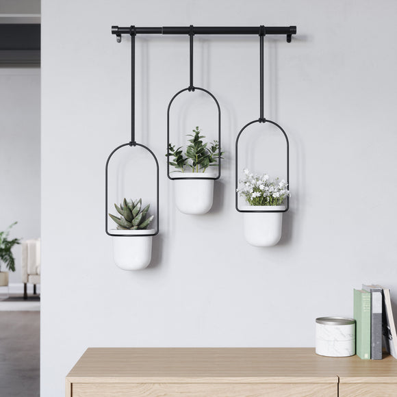 Triflora Hanging Planters and Rod