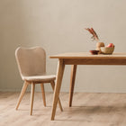 Lily Dining Chair with Wood Base