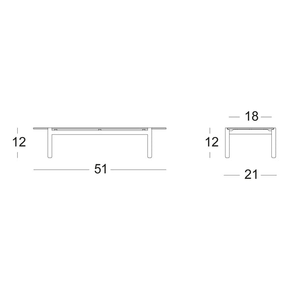 Oda Outdoor Rectangular Coffee Table