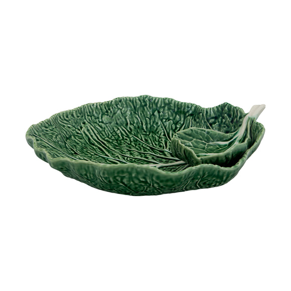 Cabbage Leaf Bowl/Platter with Bowl