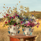 Cloudy Butterflies Hand-Sculpted Vase