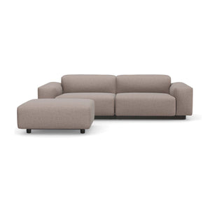 Soft Modular 2-Seater Sofa with Ottoman