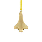 Christmas Rocketship Golden Ornament