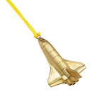 Christmas Rocketship Golden Ornament