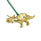 Christmas Triceratops Golden Ornament