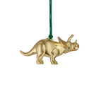 Christmas Triceratops Golden Ornament