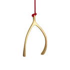 Christmas Wishbone Golden Ornament