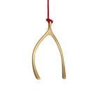 Christmas Wishbone Golden Ornament