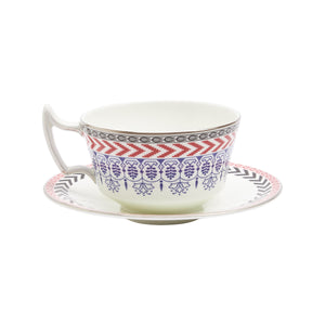 Festive Tea Cup and Saucer