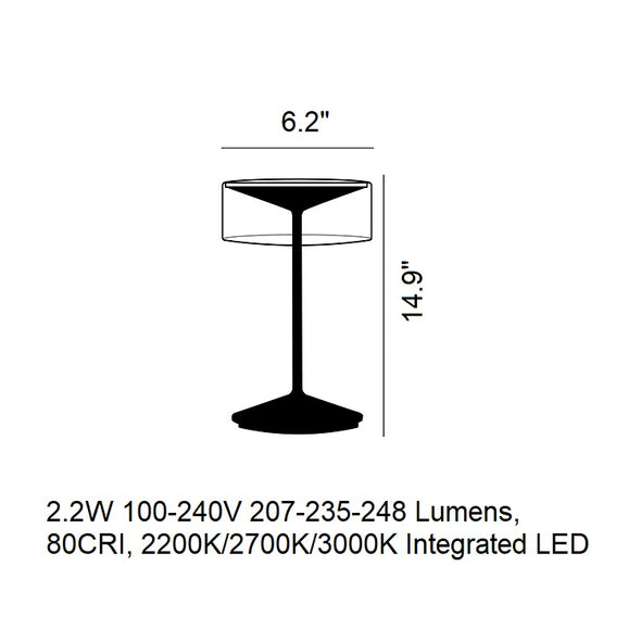 Crystal Portable LED Table Lamp