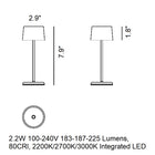 Olivia Pro Micro Portable Outdoor LED Table Lamp