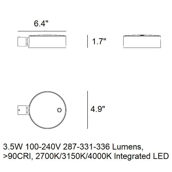 Super O Short Portable Outdoor LED Wall Sconce