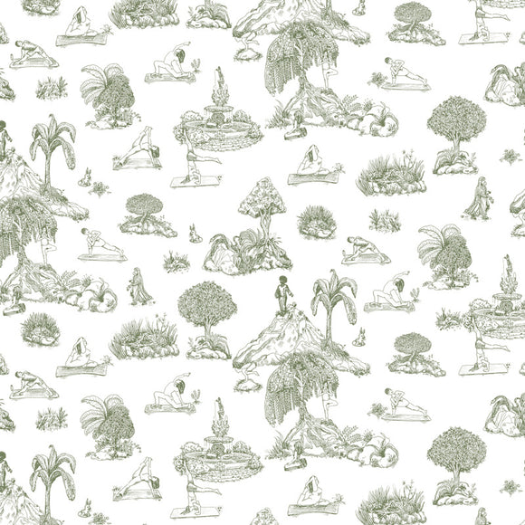 Yoga Toile Wallpaper