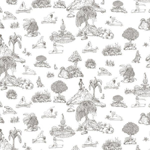 Yoga Toile Wallpaper Sample Swatch