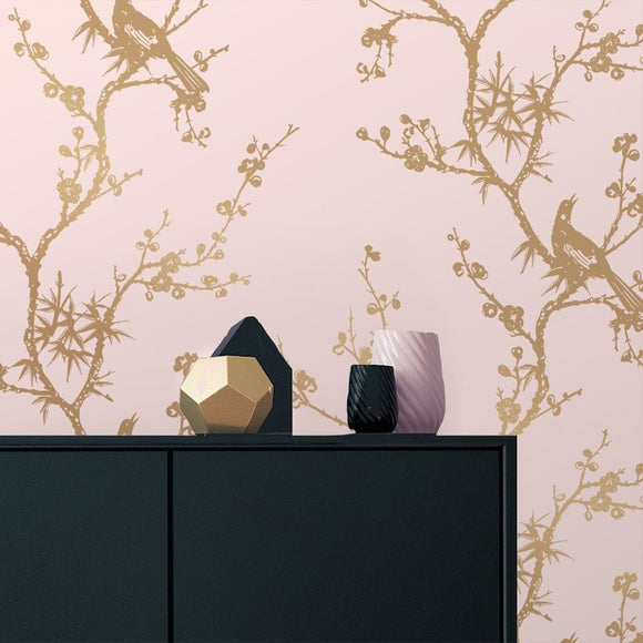 Wallpaper With Colorful Birds Pattern Removable Wallpaper  Etsy