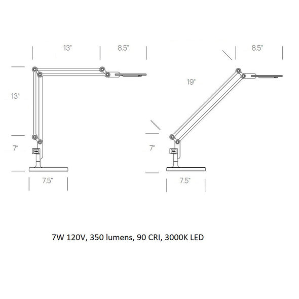 YOUKOYI LED Desk Lamps for Home Office, Rechargeable Battery Operated White