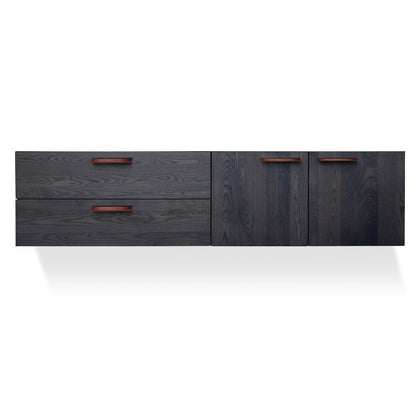 Shale 2 Door / 2 Drawer Wall-Mounted Cabinet, Walnut