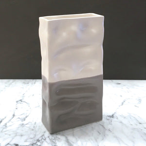 Tall Rectangle Ripple Vase