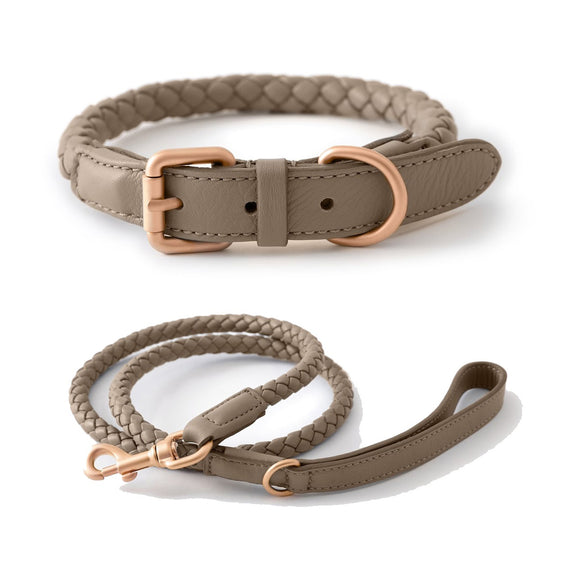 Luxury Leather Designer Dog Collar In XS, S, M, L, XL (Optional