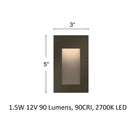Taper Step Vertical Outdoor Wall Sconce