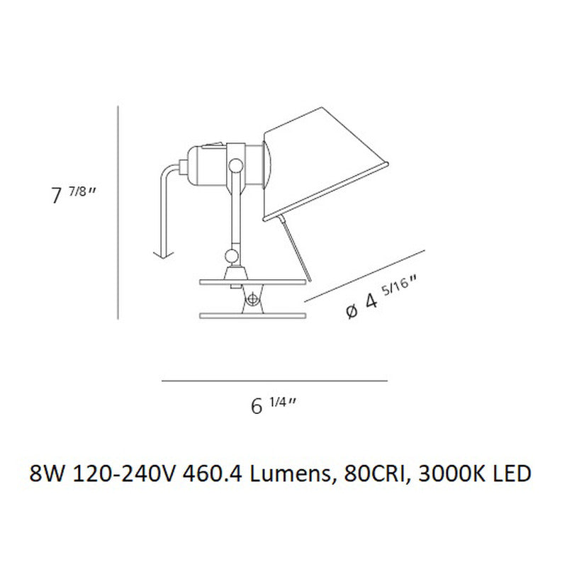 Artemide Tolomeo Micro LED Clip Spot Wall Light - 2Modern