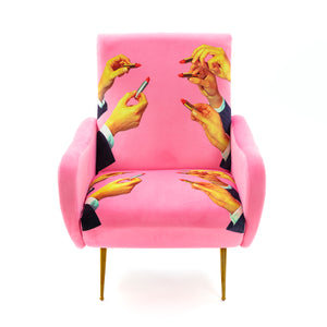 Toiletpaper Wooden Armchair - Lipsticks Pink