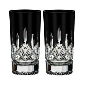 Lismore Black Highball Glasses (Set of 2)