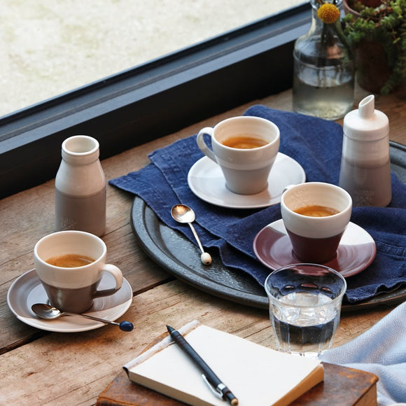 4 Round Espresso Cups, Modern Mug, Espresso Cup Set, Set of Four