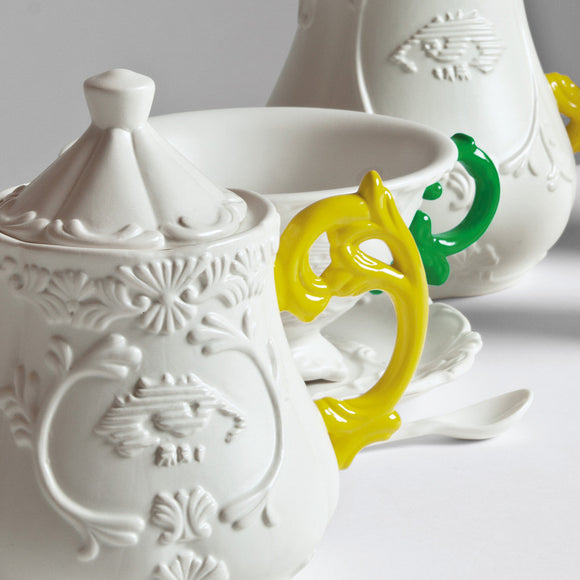 Seletti Meltdown Porcelain 2 Piece Tea Cup Set (Home,Kitchen and