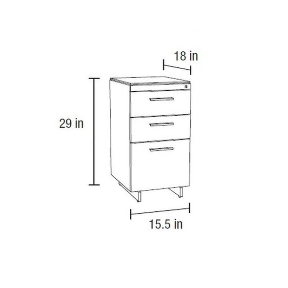 Centro 3-Drawer File Cabinet