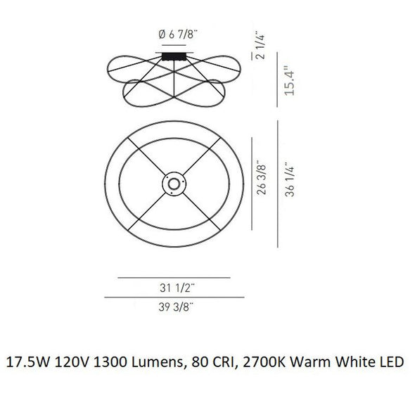 Hoops Semi Flush Mount