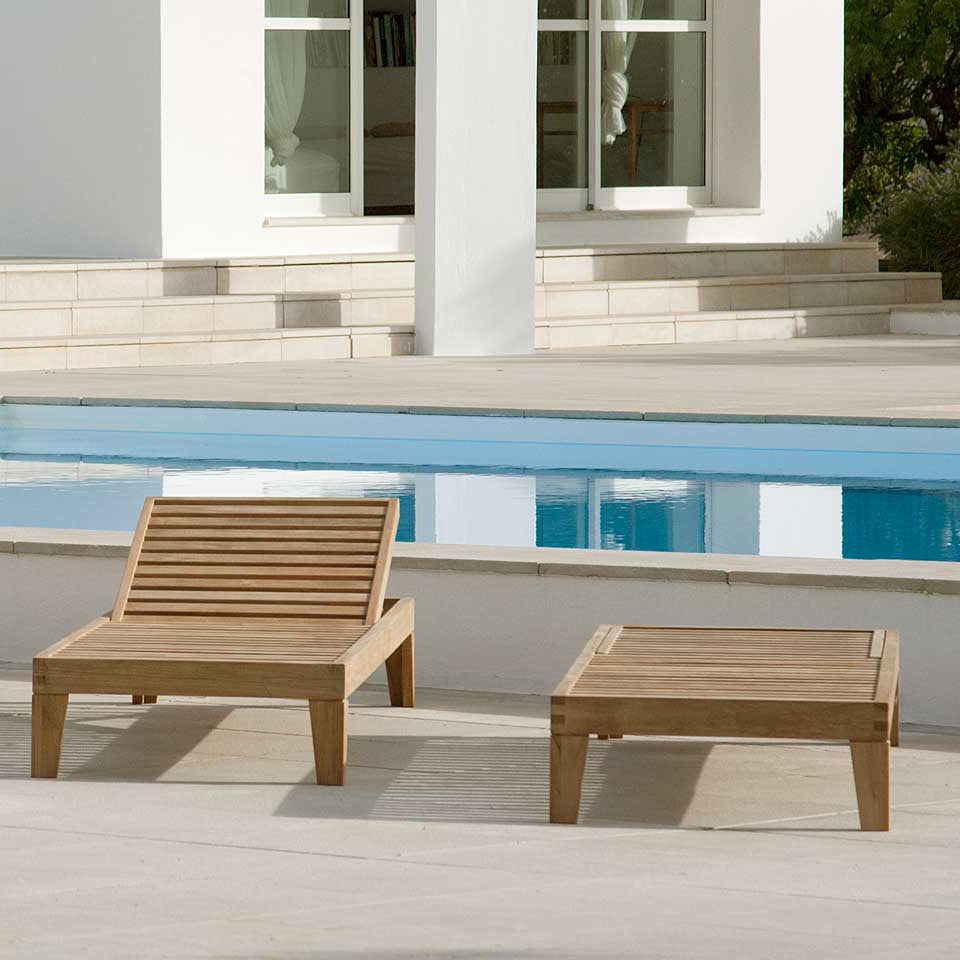 Barlow Tyrie Capri Teak Lounger - Base - 2Modern