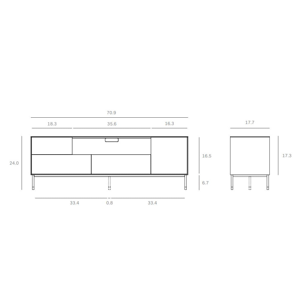 Ethnicraft Blackbird Media Console - 2Modern