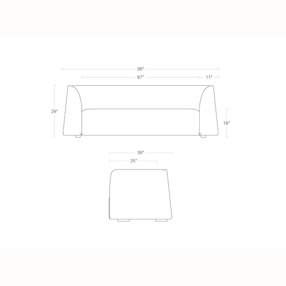 Thataway 88" Sofa