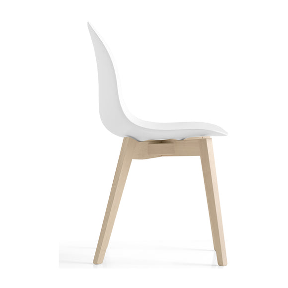 - Academy - Chair 2Modern Connubia 4 Solid Base Leg Wood