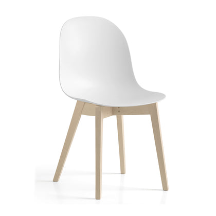 Solid Base Academy Wood 4 Chair - Leg Connubia - 2Modern