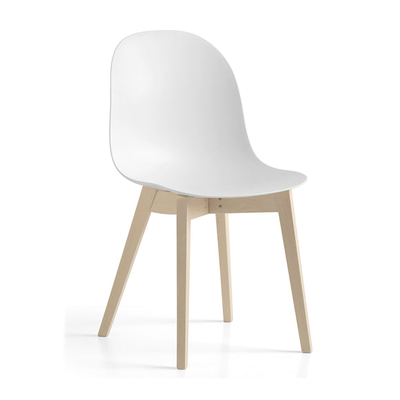 Solid Wood - 4 - Connubia Academy 2Modern Leg Base Chair