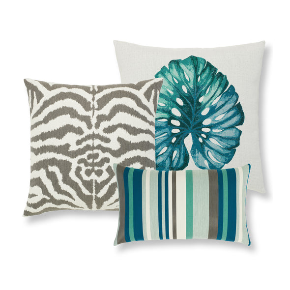 Lagoon Stripe Outdoor Pillow