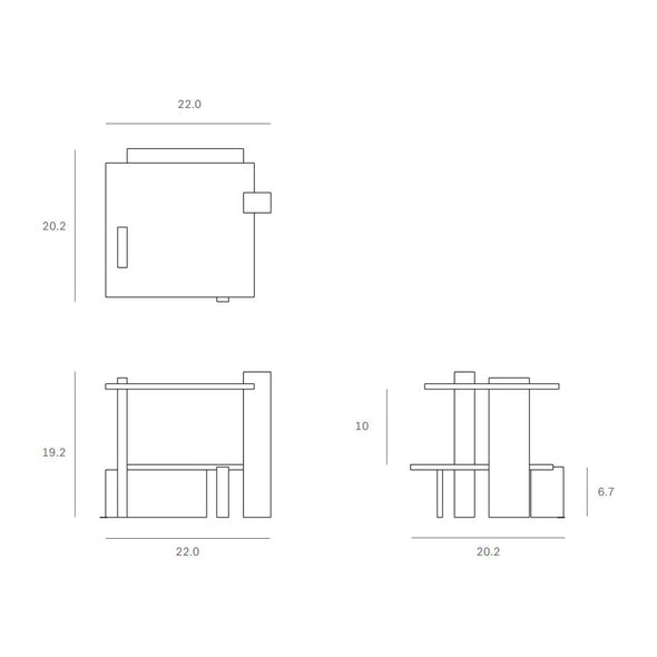 Abstract Side Table