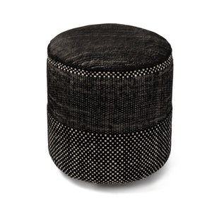 Tres Persian Black Pouf