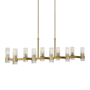 Chapman and Myers Geneva Linear Chandelier