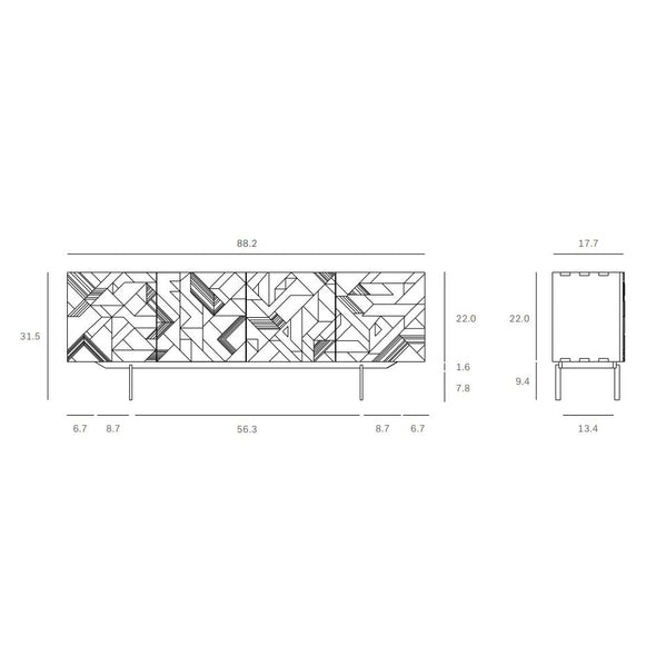 Graphic 4-Door Sideboard