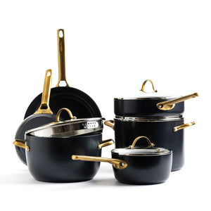 Padova Reserve Nonstick 10-Piece Cookware Set Black