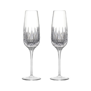 Lismore Diamond Essence Flute Glass (Set of 2)