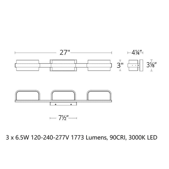 Forbes LED Bathroom Vanity / Wall Light