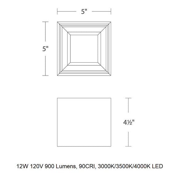 Kube LED Outdoor Flush Mount