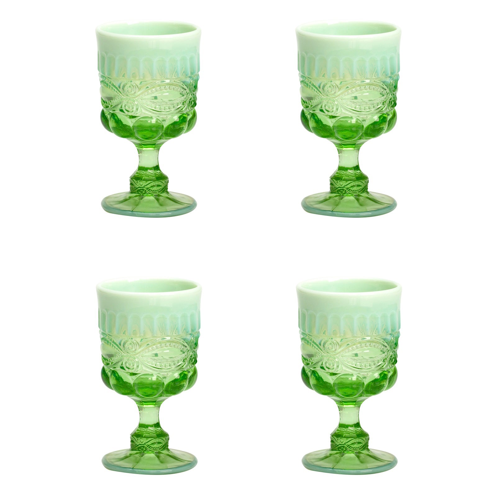 Mosser Glass Eye Winker Goblet Set Of 4 2modern