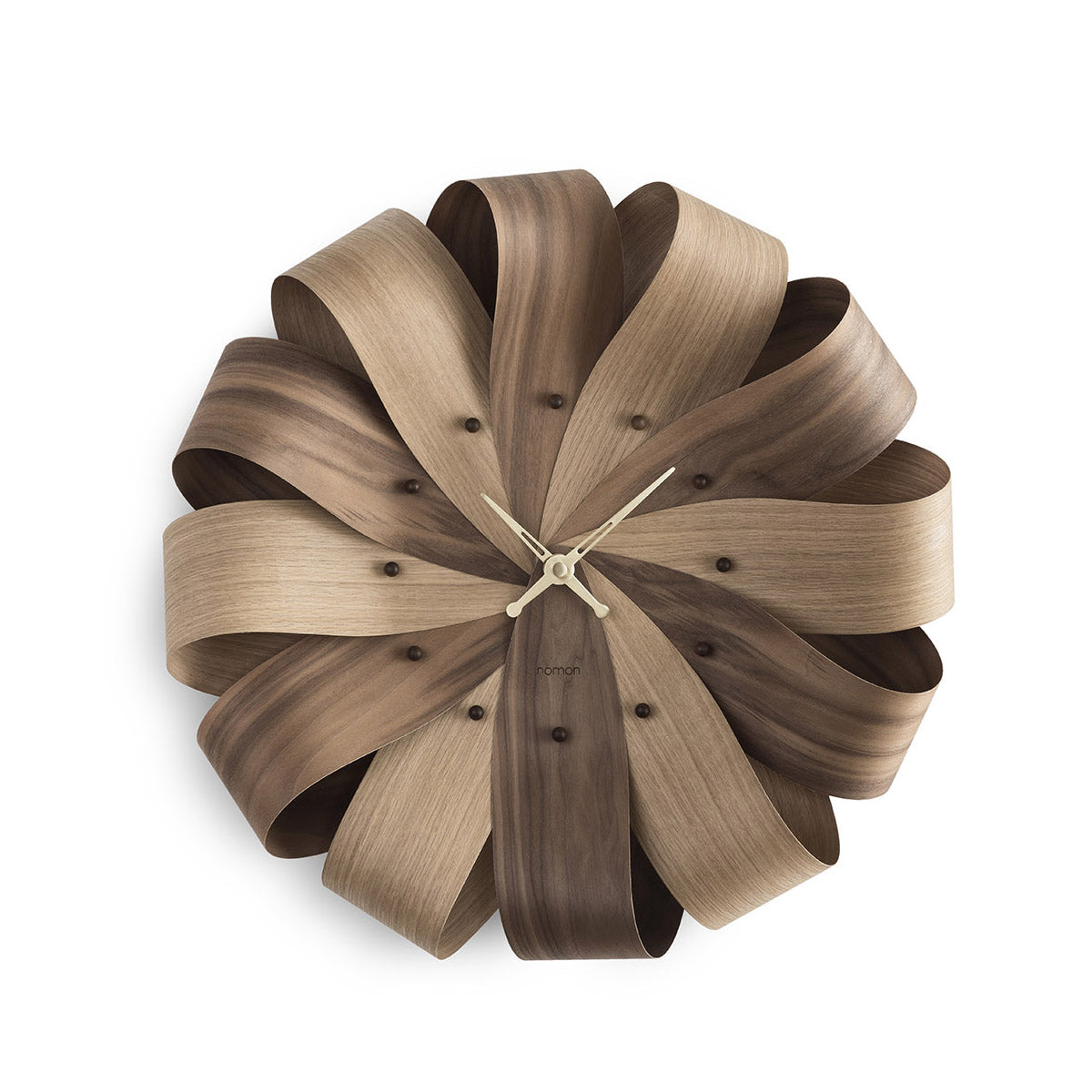 Umbra Ribbon Round Wooden Wall Clock, Natural, 20-in