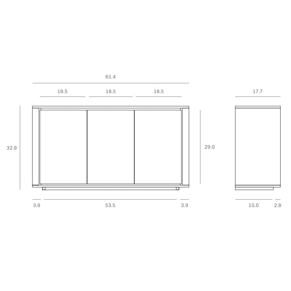 Ethnicraft Shadow 3-Door Sideboard - 2Modern